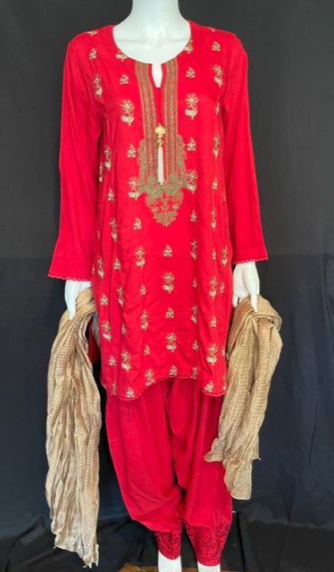 Khaadi - Red 2 Piece Suit