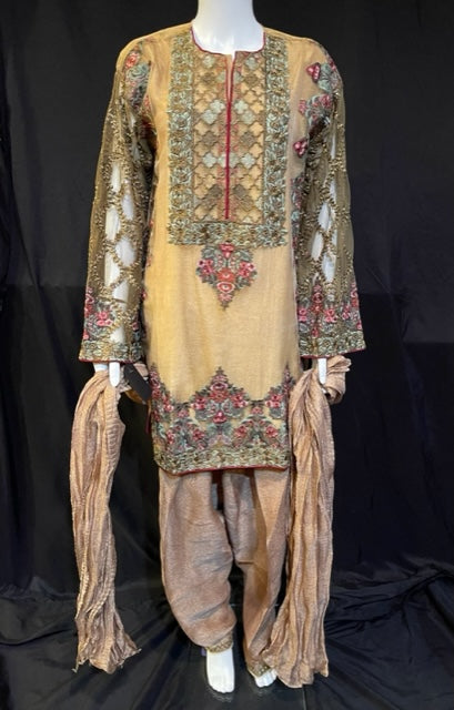 Sana Safinaz - Light Brown 2 Piece Suit